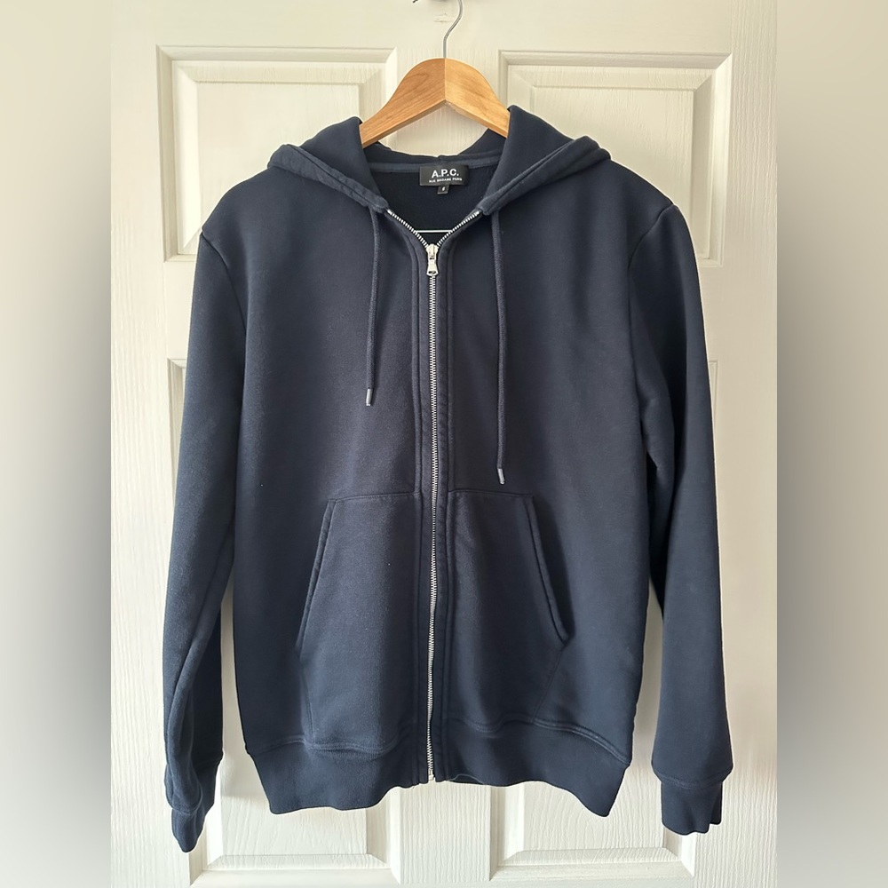 APC Men’s Long Sleeve Zip-Up Hoodie - in size small